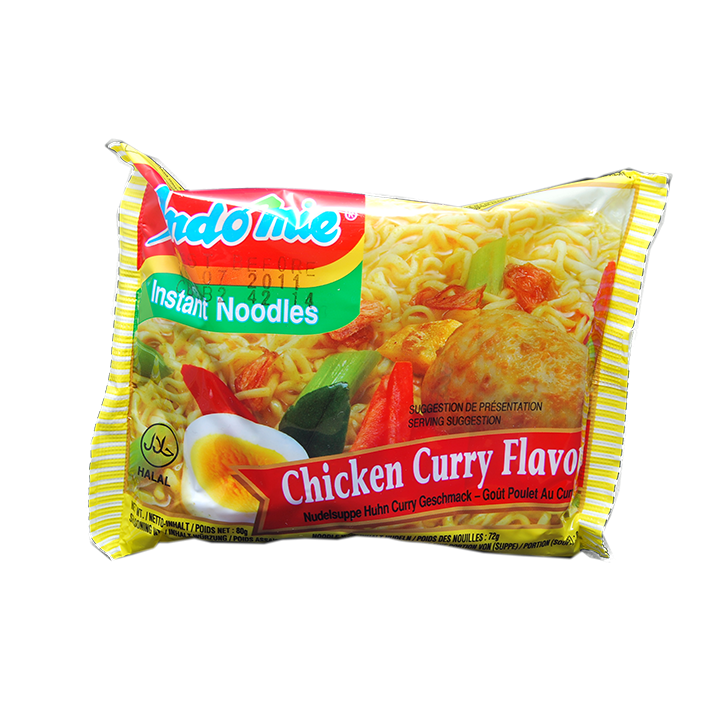 INDOMIE, Instant-Nudeln mit Hähnchen-Curry Geschmack, 80g