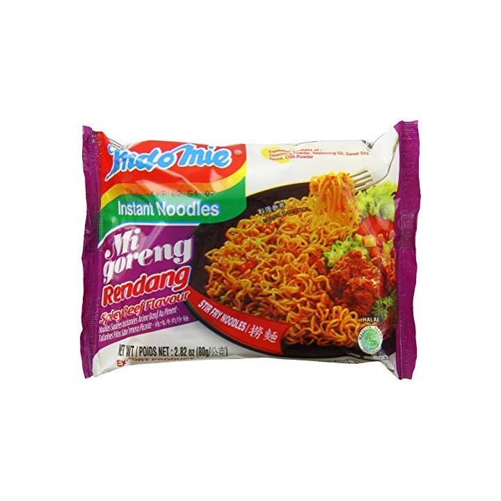 INDOMIE, Gebratene Nudeln Rendang-Geschmack, 80 g