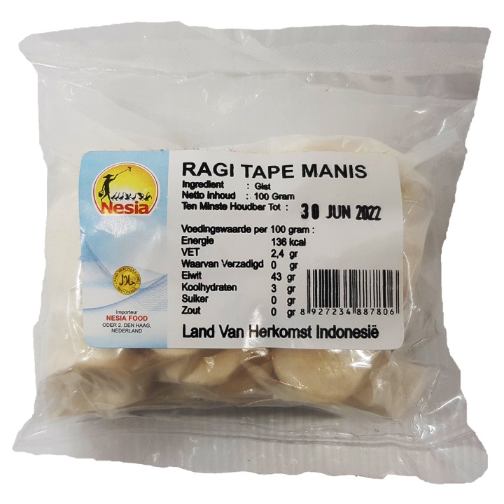 RAPINDO, Ragi Tape Manis (Yeast), 100 g