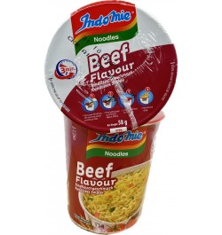 INDOMIE, Nudeln im Becher mit Rindfleischgeschmack, 58 g