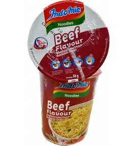 INDOMIE, Nudeln im Becher mit Rindfleischgeschmack, 58 g