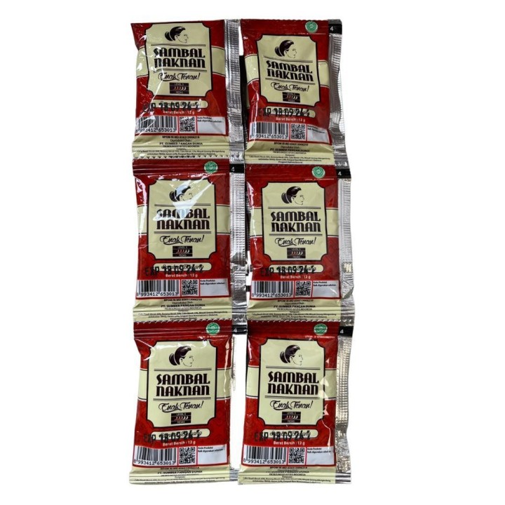 NESIA, Chillipaste Naknan Sachet Extra Spicy (lv. 3), 5x12g