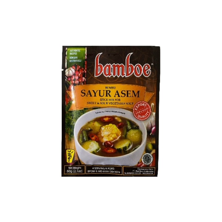 BAMBOE, Sweet & Sour Vegetable Soup (Sayur Asem) Paste, 60 g
