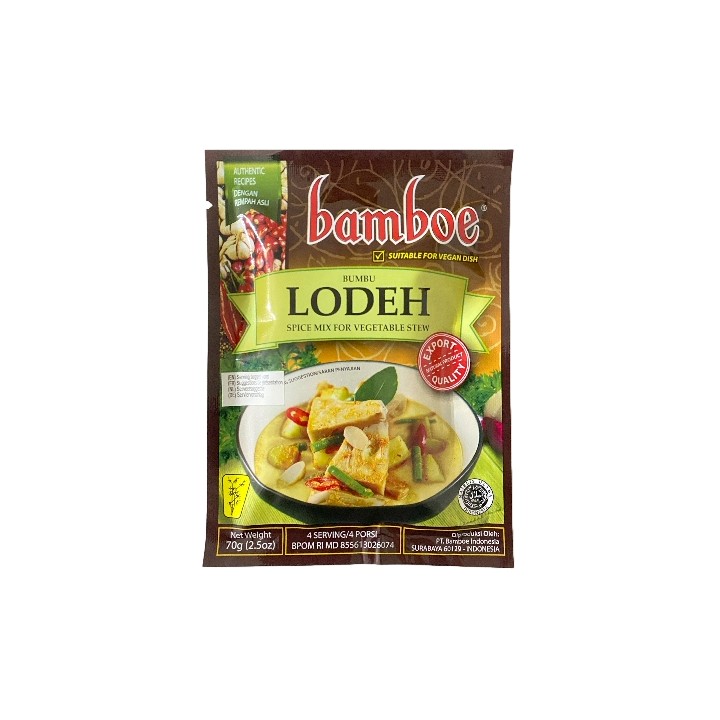 BAMBOE, Lodeh (Mixed vegetables in coconut sauce) Paste, 70 g