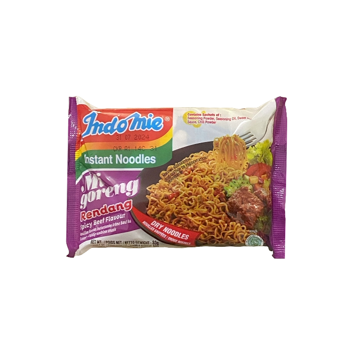 INDOMIE, Gebratene Nudeln Rendang-Geschmack, 80 g