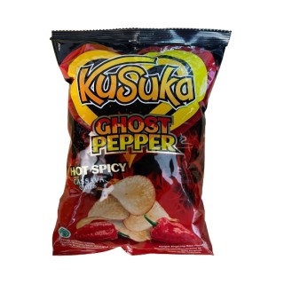 KUSUKA, Keripik Singkong Ghost Pepper Pedas, 50 g