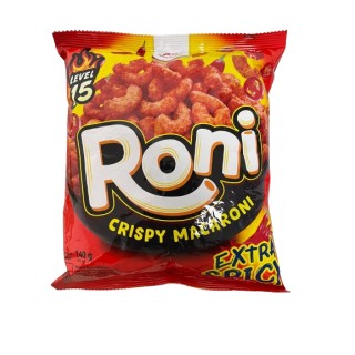 DUA KELINCI, Roni Crispy Macaroni Extra Spicy, 140 g