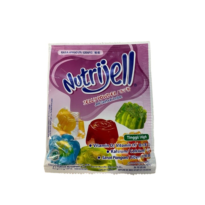 NUTRIJELL, Jelly Powder With Grape Taste, 15 g