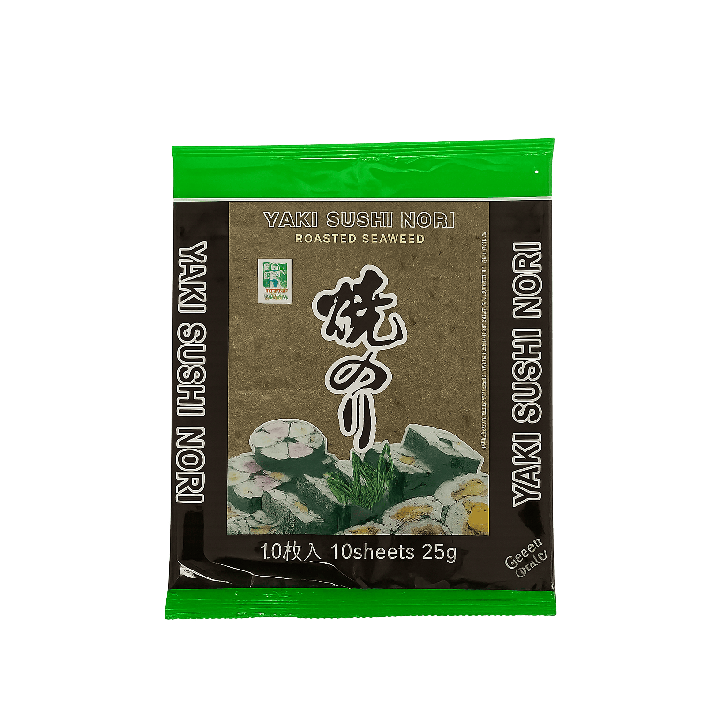JHFoods, getrocknete Seetang Yaki Nori (Green), 25 g