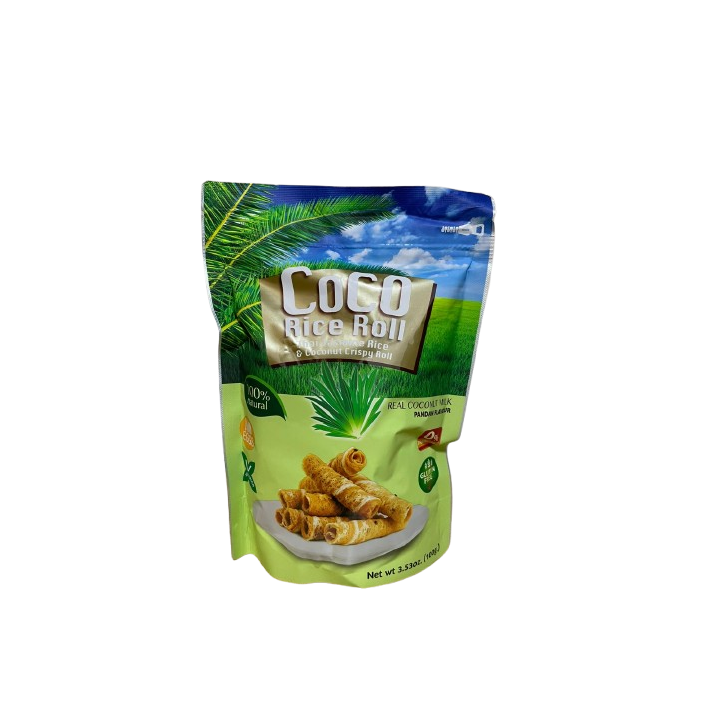 COCO, Knusprige Reisrolle aus Jasminreis und Kokosnuss (Pandan-Geschmack), 100 g