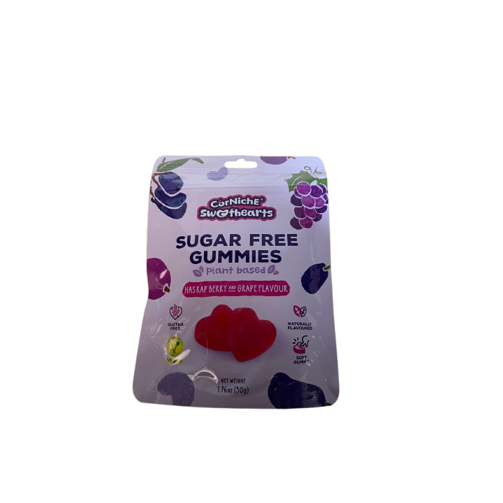 CORNICHE SWEETHEARTS, Zuckerfreie Gummibärchen (Trauben), 50 g