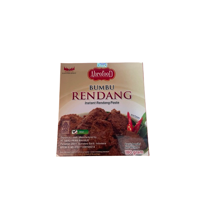 ABROFOOD, Instant-Rendang-Gewürzmischung-MILD, 180 g