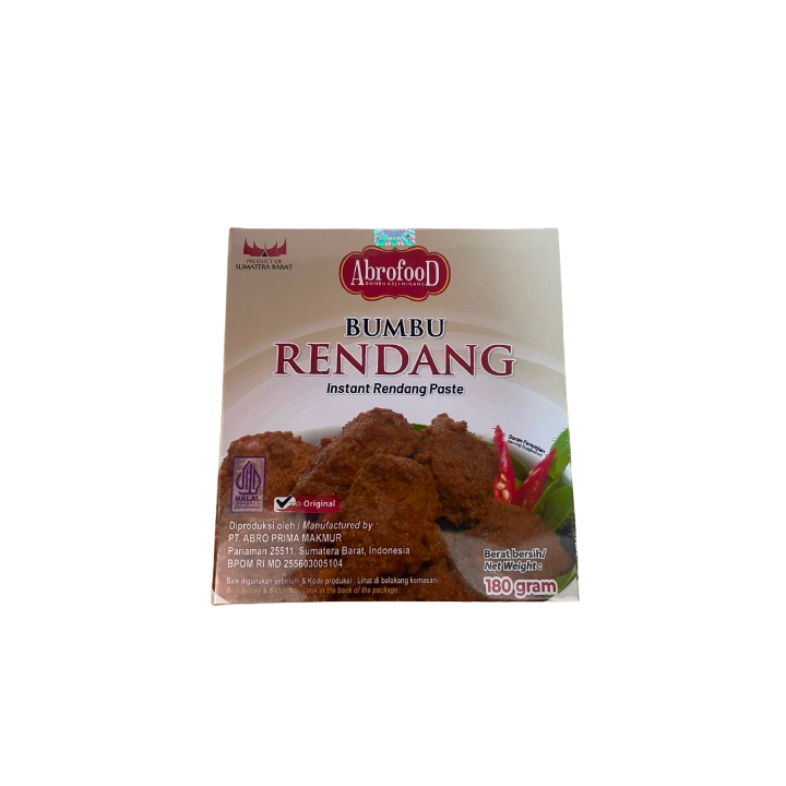 ABROFOOD, Bumbu Instant Rendang-ORIGINAL, 180 g