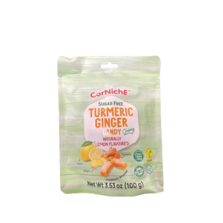 CORNICHE Turmeric Ginger Candy, Orange Flavor, 100 g