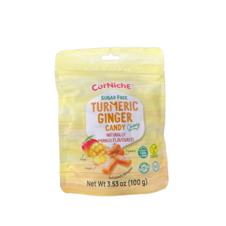 CORNICHE, Kurkuma Ingwer Bonbons (Mango-Geschmack), 100 g