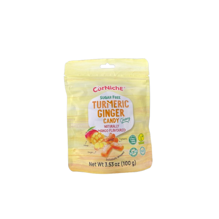 CORNICHE, Turmeric Ginger Candy (Mango flavoured). 100 g