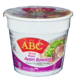 ABC, Instant-Nudeln mit Zwiebel Huhn Geschmack im Becher, 60g