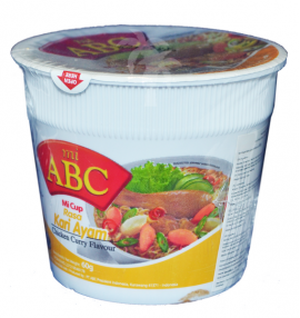 ABC, Instant-Nudeln mit Currygeschmack im Becher, 60g